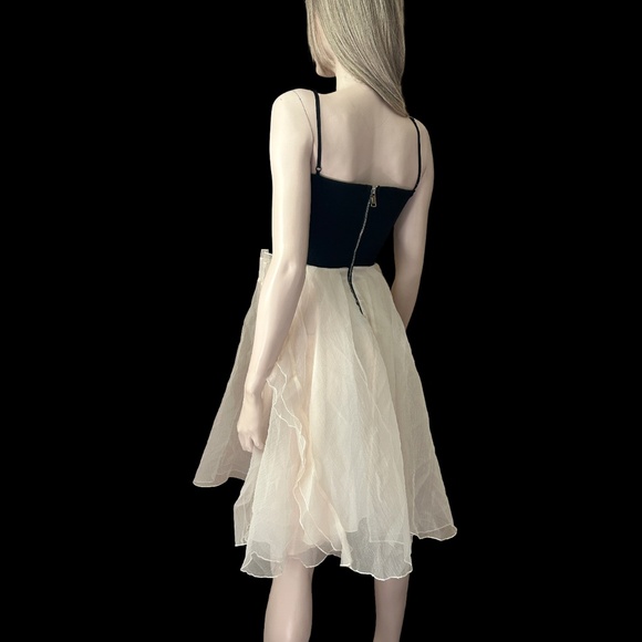 Fofopop Yuefa Fit & Flare Cocktail Dress Organza Party Special Occasion Ruffles - Picture 7 of 14